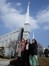 My companions and I at the temple